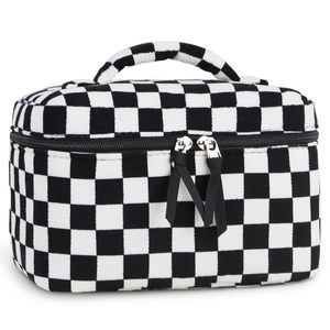 Corduroy Large Travel Quilted Makeup Bag For Women Floral Cotton Cosmetic Bag✋